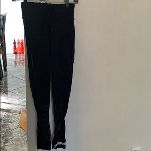 Black Pink VS leggings with mesh